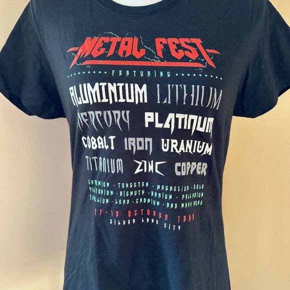 *METAL FEST* Black Element Name Short Sleeve Graphic Tee Size Medium - Picture 3 of 7
